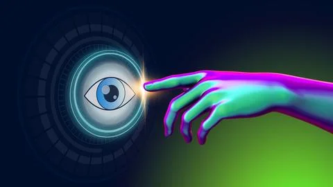 Ophthalmology 3d render Stock Illustration