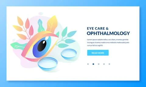 Ophthalmology eye care concept. Vector isometric illustration of human eye an Stock Illustration