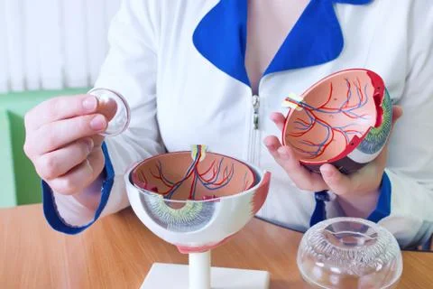 Ophthalmology oculus sample closeup Stock Photos