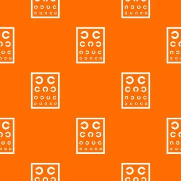 Ophthalmology tablet pattern orange Stock Illustration
