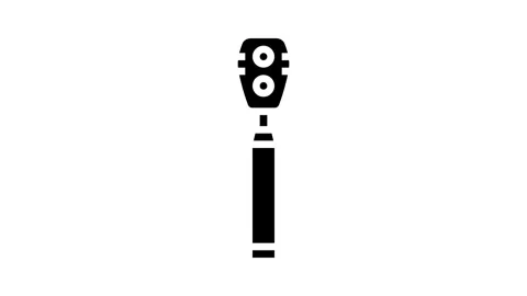 Ophthalmoscope optometry vision eye glyph icon animation Stock Footage 326143005