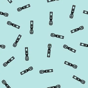 Ophthalmoscope optometry vision eye line vector seamless pattern Stock Illustration