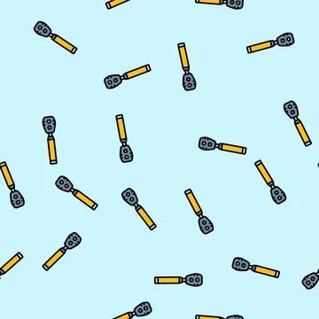 Ophthalmoscope optometry vision eye vector seamless pattern 库存插图