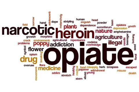 Opiate word cloud Stock Illustration