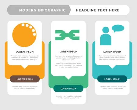 Opinion, chain,   infographic Stock Illustration