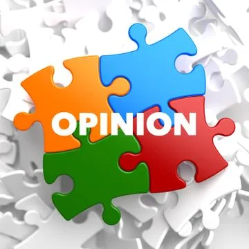 Opinion - Concept Multicolor Puzzle. Illustrazione stock