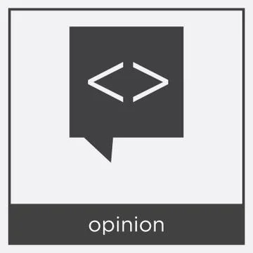 Opinion icon isolated on white background Stock Illustration