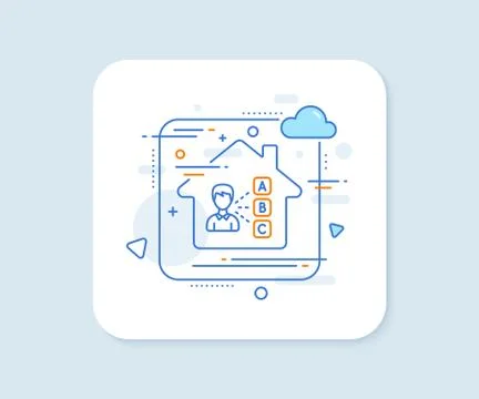 Opinion line icon. Select answer sign. Vector Stock Illustration