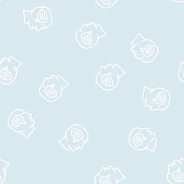 Opinion testimonial line vector seamless pattern Stock Illustration