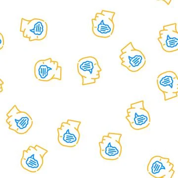 Opinion testimonial vector seamless pattern Stock Illustration