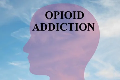 Opioid Addiction concept 스톡 일러스트