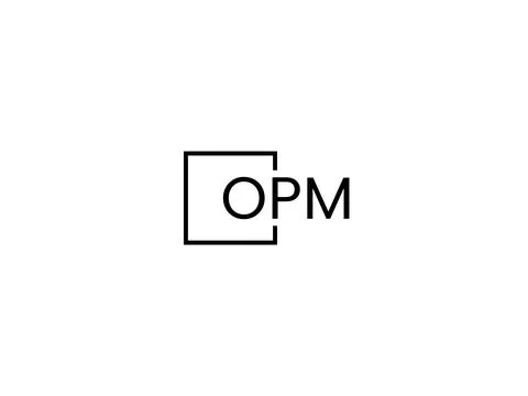 OPM letter initial logo design vector illustration Stock Illustration