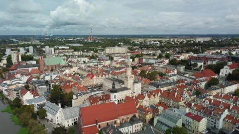 Opole city from drone point of view Video stock 262748606