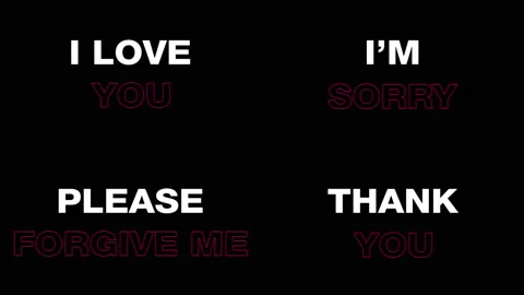 Oponopono  Words Loop 04 Stock Footage 147931256