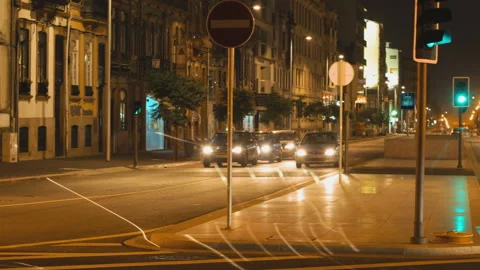 Oporto by night Stock Footage 142462453