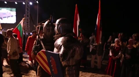 Opponents before a fight Stock Footage 56030727