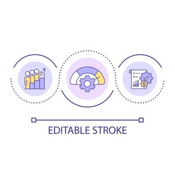 Opportunity for business development loop concept icon Illustrazione stock