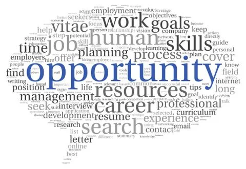 Opportunity concept in word cloud Illustrazione stock