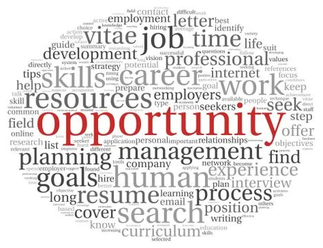 Opportunity concept in word cloud Stock Illustration