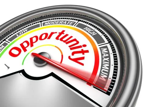 Opportunity conceptual meter Stock Illustration