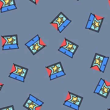 Opportunity door succes challenge vector seamless pattern Illustrazione stock