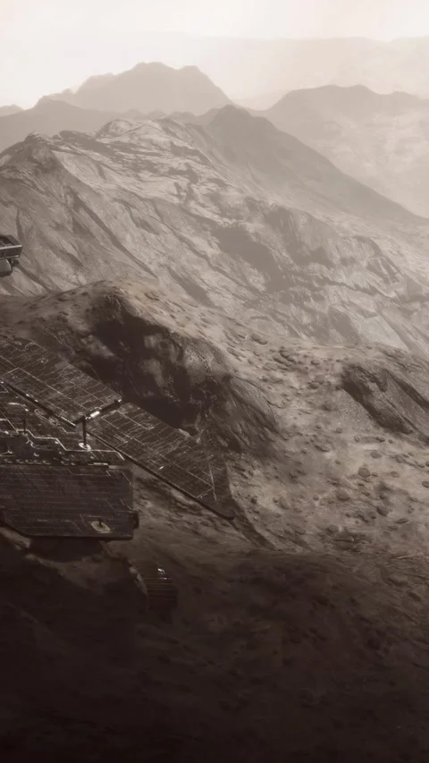 Opportunity Mars exploring the surface of red planet Stock Footage 306289767