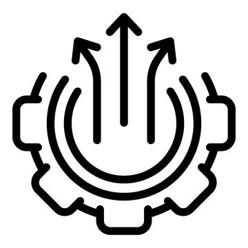 Opportunity process icon, outline style 스톡 일러스트