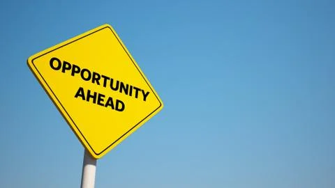Opportunity sign with clipping path. Stock Illustration
