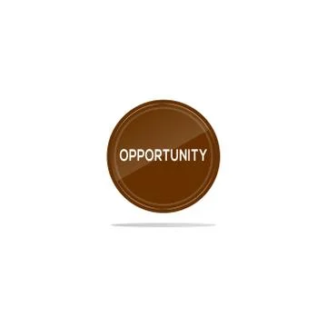 Opportunity text in brown circle Stock Illustration