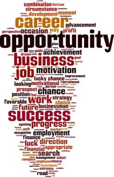 Opportunity word cloud Stock Illustration