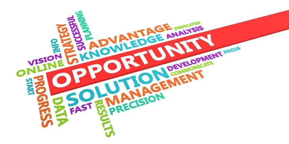 Opportunity Word Cloud Illustrazione stock