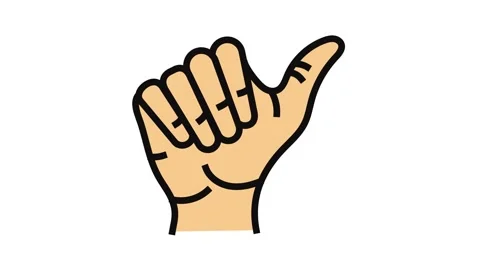 Opposable thumb human evolution color icon animation Stock Footage 326097285