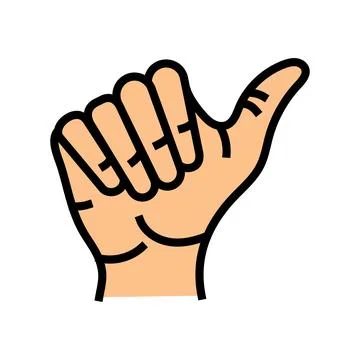 Opposable thumb human evolution color icon vector illustration Illustrazione stock