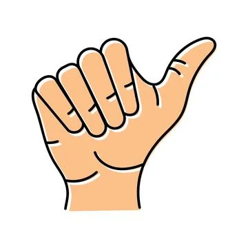 Opposable thumb human evolution color icon vector illustration Stock Illustration