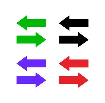 Opposing Arrows A Visual Representation Stock Illustration