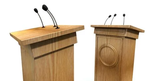 Opposing Debate Podiums 스톡 일러스트