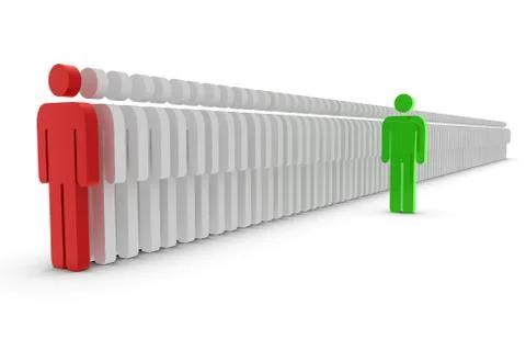 Opposite character Stock Illustration