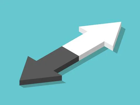 Opposite isometric arrows Stock Illustration