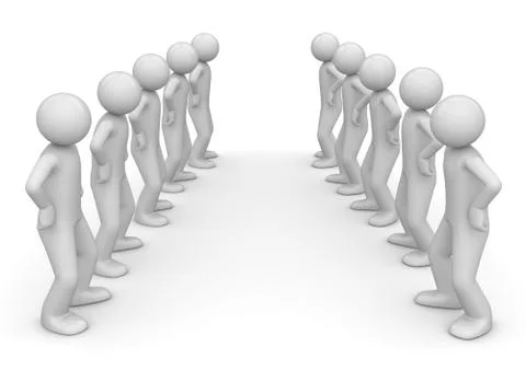 Opposite sides of the conflict Stock Illustration