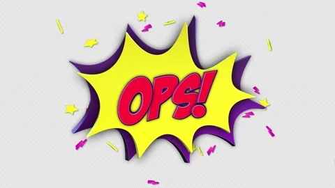 OPS Comic Text Animation, on Alpha Channel, Loop Stock Footage 267005773