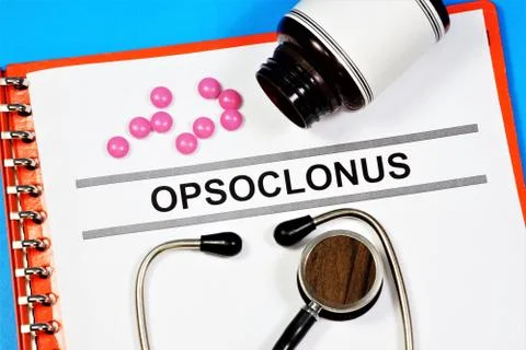 Opsoclonus - pathology of the nervous system. Stock Photos
