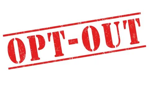 Opt-out grunge rubber stamp Ilustração Stock