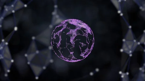 Optic abstract background of planet in net of internet connections and plexus Stock Footage 121921743