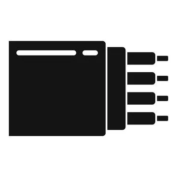Optic cable icon, simple style Stockillustratie