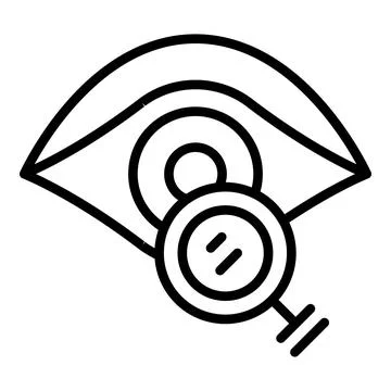 Optic eye icon outline vector. Visual process Illustrazione stock