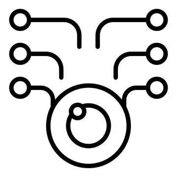 Optic eye icon outline vector. Health process Stock Illustration