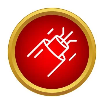 Optic fiber cable connection icon representing fast internet Stock Illustration