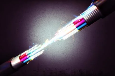 Optic fiber Stockfoto's
