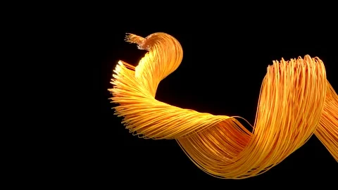  optic fibres in sinuous movement on a black background, internet 動画素材 279563271