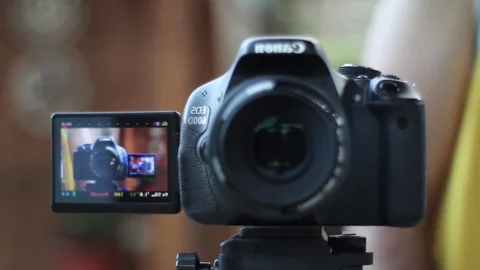 Optic game with Canon and Mirror Stock Footage 78766915